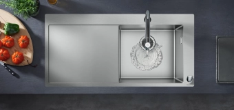 Змішувач для кухні Hansgrohe Metris Select M71 з висувним виливом (73804000) Фото - 4