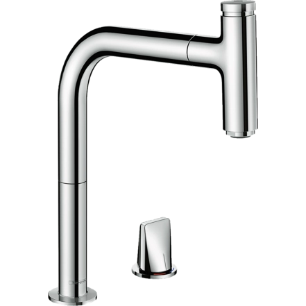 Змішувач для кухні Hansgrohe Metris Select M71 з висувним виливом (73804000)