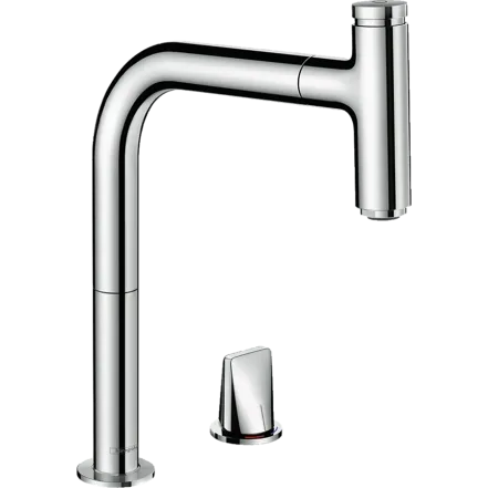 Змішувач для кухні Hansgrohe Metris Select M71 з висувним виливом (73804000)