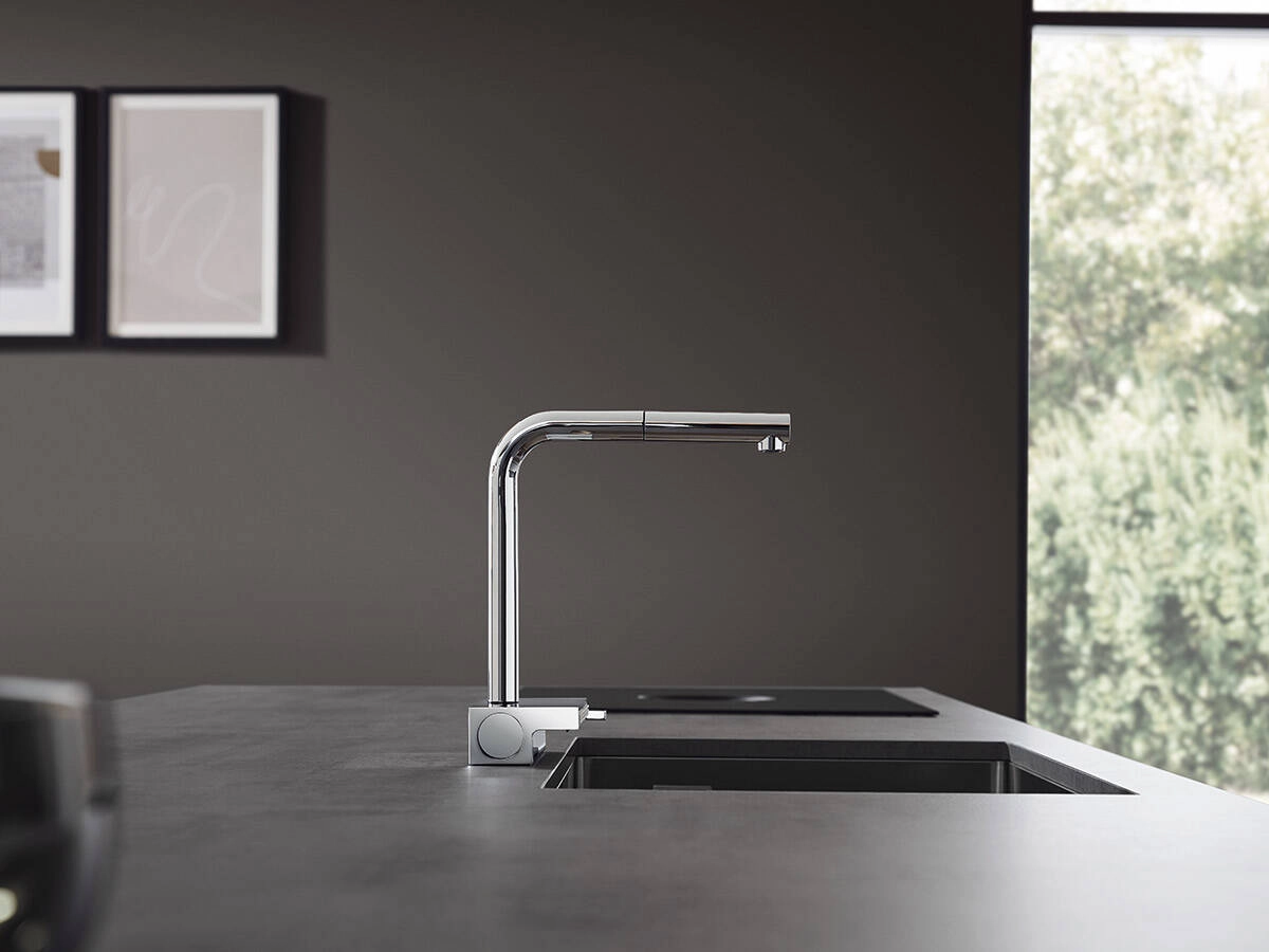 Смеситель для кухни Hansgrohe AGUNO SELECT, 2jet, с вытяжным изливом Sbox Фото - 2