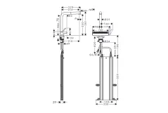 Змiшувач для кухнi Hansgrohe AQUNO SELECT M81, одноважiльний, з витяжним виливом, 2jet, sBox, чорний матовий Фото - 3