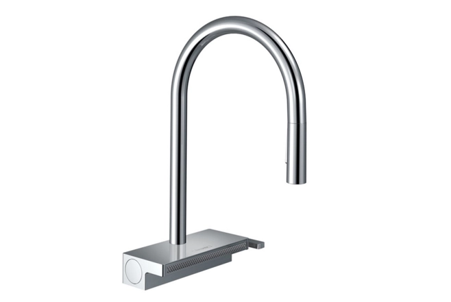 Смеситель для кухни Hansgrohe AQUNO SELECT M81, однорычажный, с выдвижным душем, 3jet, sBox, хром