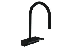 Змiшувач для кухнi Hansgrohe AQUNO SELECT M81, одноважiльний, з витяжним виливом, 3jet, sBox, чорний мат