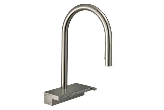 Змiшувач для кухнi Hansgrohe AQUNO SELECT M81i, одноважiльний, з витяжним виливом, 3jet, sBox, нержавiюча сталь