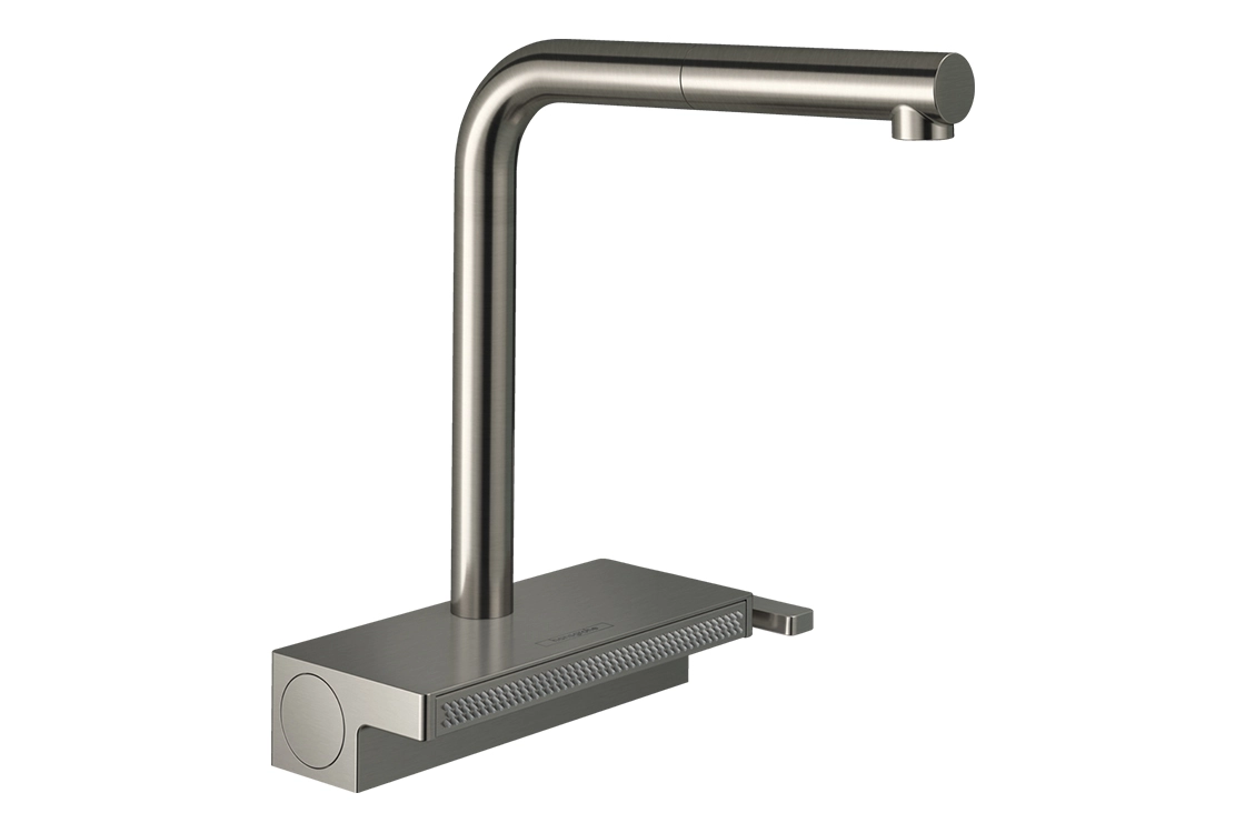 Смеситель для кухни Hansgrohe AQUNO SELECT M81i, однорычажный, с выдвижным душем, сталь