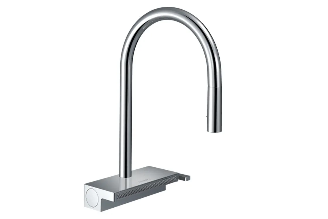 Змiшувач для кухнi Hansgrohe Aquno Select M81, одноважiльний,  3jet, з витяжним виливом, хром