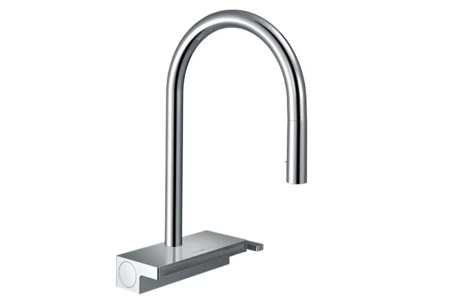Змiшувач для кухнi Hansgrohe Aquno Select M81, одноважiльний,  3jet, з витяжним виливом, хром