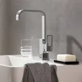 Змішувач для раковини Hansgrohe Metropol, одноважiльний з донним клапаном push-open, хром, з рукояткою-петлею Фото - 2