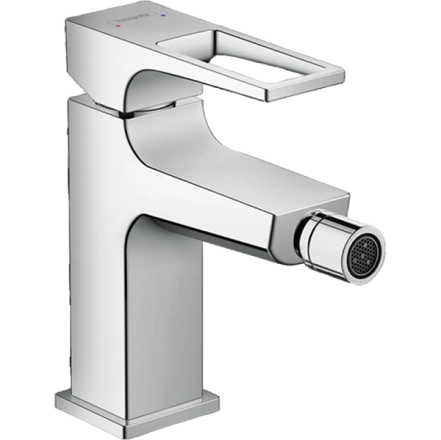 Змішувач для біде Hansgrohe Metropol одноважiльний з петлевидною ручкою і зливн. гарнітуром push-open, хром