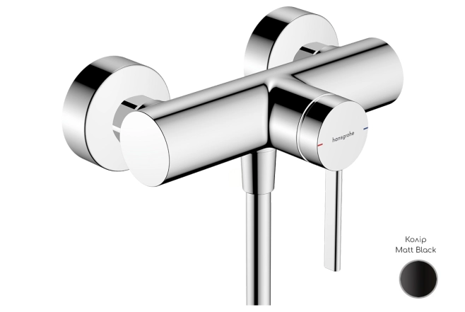 Змішувач для душу Hansgrohe Zesis S, матовий чорний (74621670)