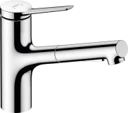 Смеситель для кухни Hansgrohe Zesis M33 150 2jet с вытяжным изливом sBox Lite, хром (74803000)