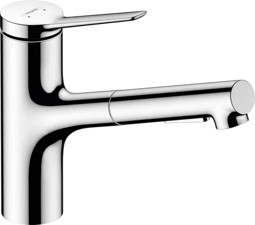 Смеситель для кухни Hansgrohe Zesis M33 150 2jet с вытяжным изливом sBox Lite, хром (74803000)