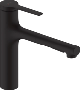 Смеситель для кухни с выдвижным изливом Hansgrohe ZESIS 74804670, черный
