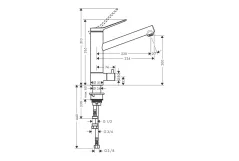 Смеситель для кухни Hansgrohe Zesis M33 200 1jet с зопорным клапаном, хром (74808000) Фото - 1