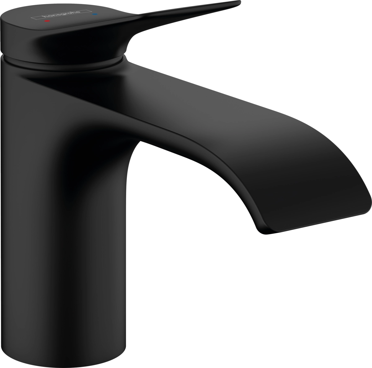 Смеситель для умывальника Hansgrohe Vivenis 80 с донным клапаном pop-up, черный (75010670)