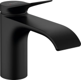 Смеситель для умывальника Hansgrohe Vivenis 80 с донным клапаном pop-up, черный (75010670)