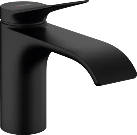 Смеситель для умывальника Hansgrohe Vivenis 80 с донным клапаном pop-up, черный (75010670)