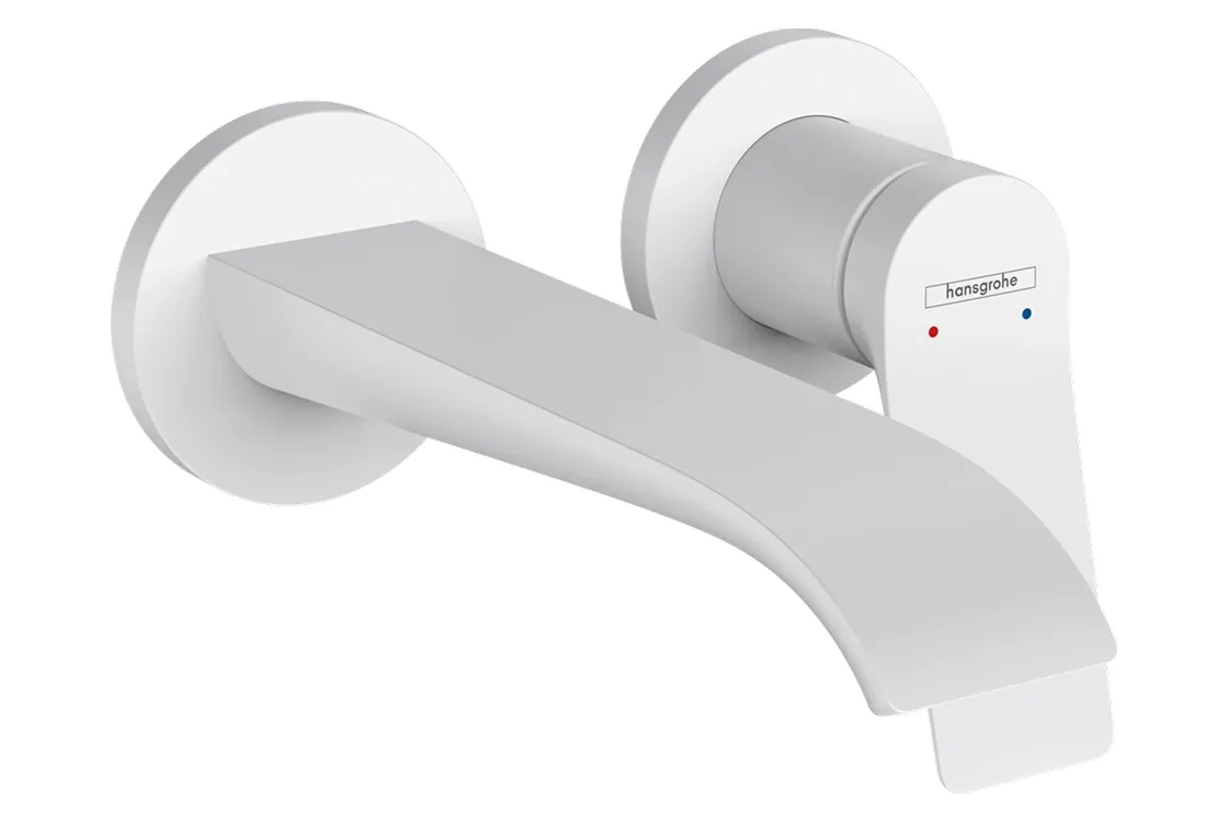 Змішувач для умивальника Hansgrohe Vivenis 195 зі стіни, матовий білий (75050700)