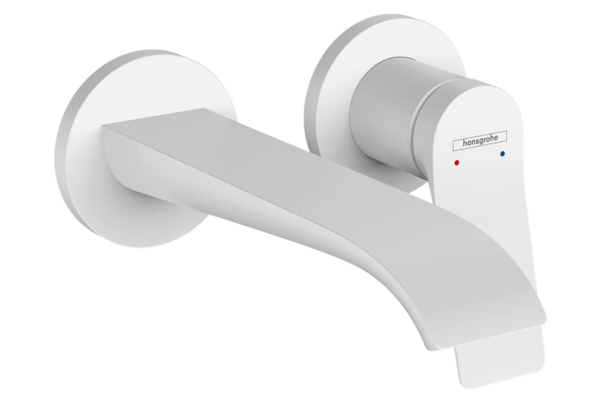 Смеситель для умывальника Hansgrohe Vivenis 195 со стены, матовый белый (75050700)