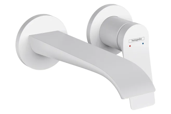Смеситель для умывальника Hansgrohe Vivenis 195 со стены, матовый белый (75050700)