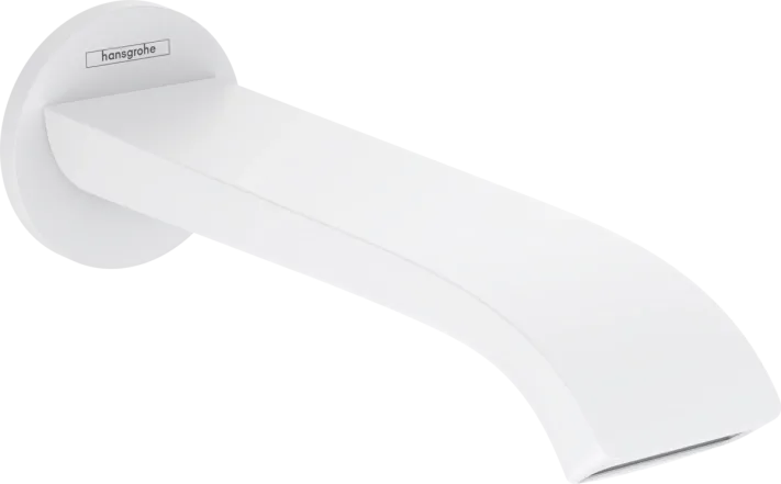 Излив для ванны Hansgrohe Vernis с выступом 202 мм, матовый белый (75410700)