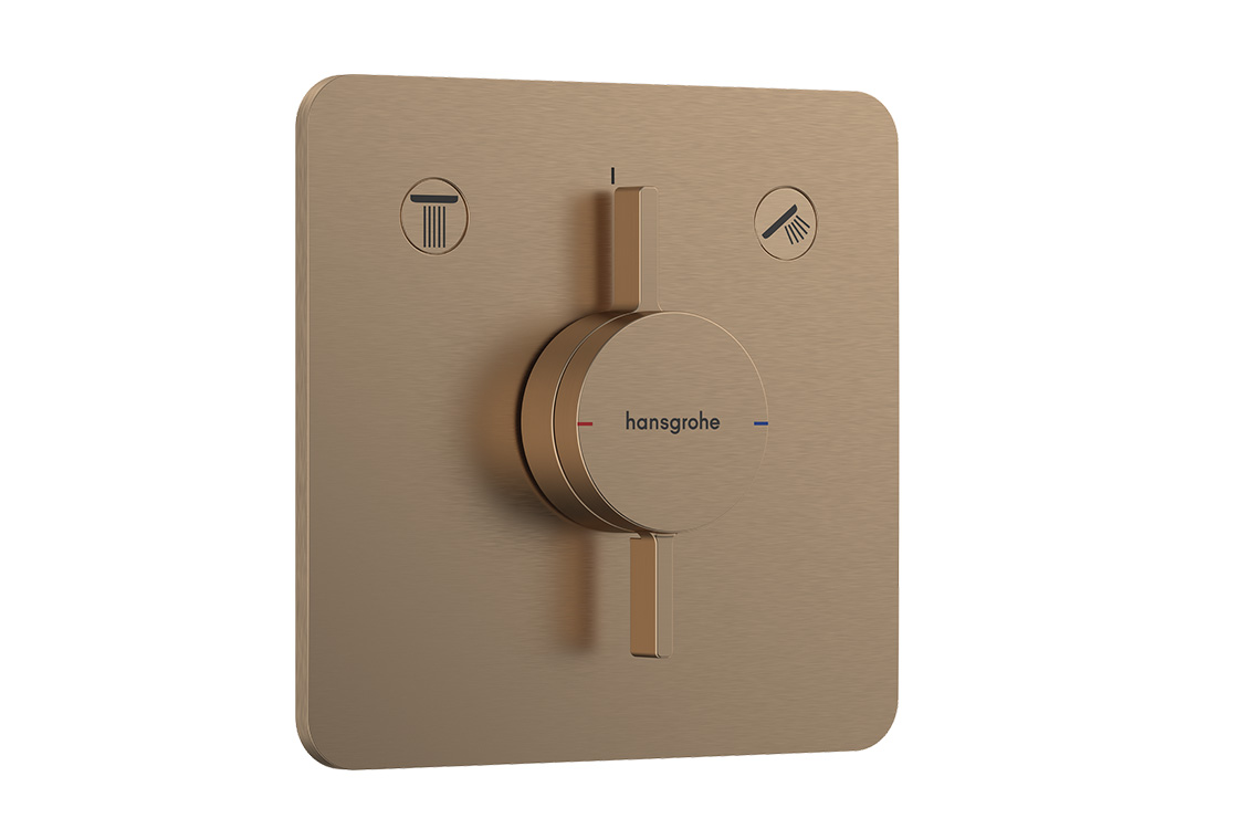 Змішувач для душу Hansgrohe DuoTurn Q прихованого монтажу, шліфованна бронза