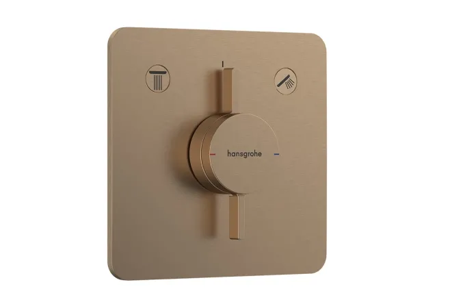 Смеситель для душа Hansgrohe DuoTurn Q скрытого монтажа, шлифованная бронза