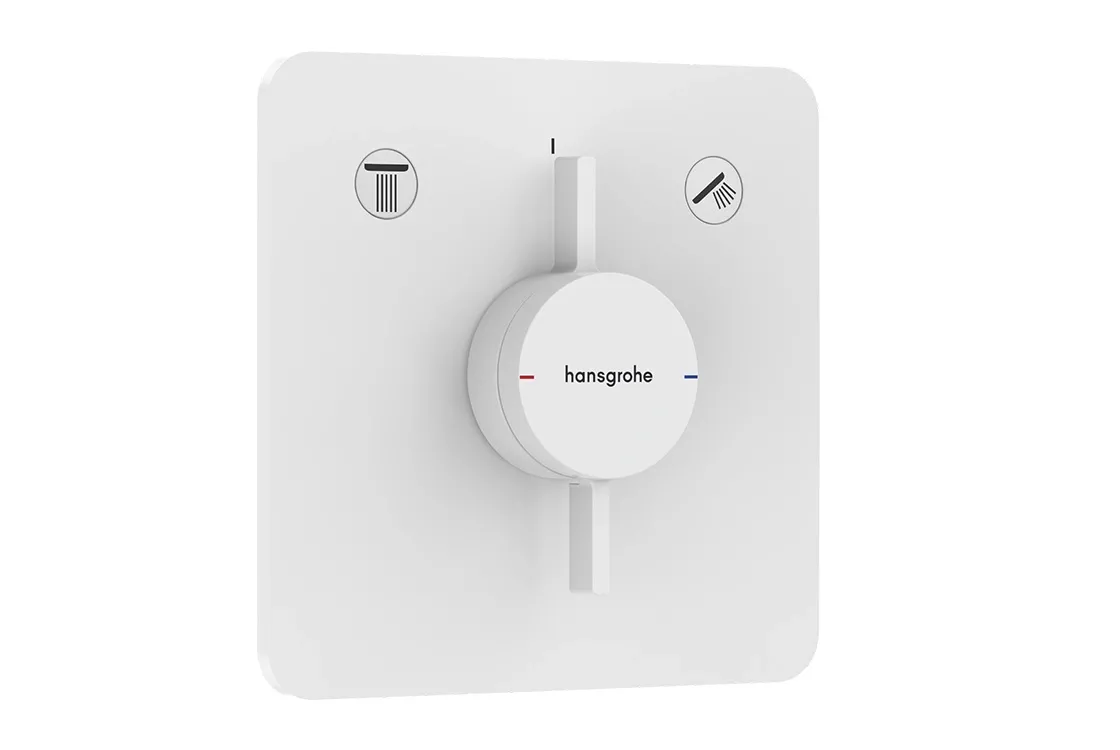 Смеситель скрытого монтажа Hansgrohe DuoTurn Q на 2 функции, матовый белый (75414700)