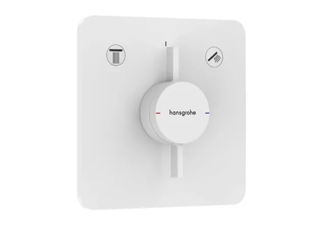 Смеситель скрытого монтажа Hansgrohe DuoTurn Q на 2 функции, матовый белый (75414700)