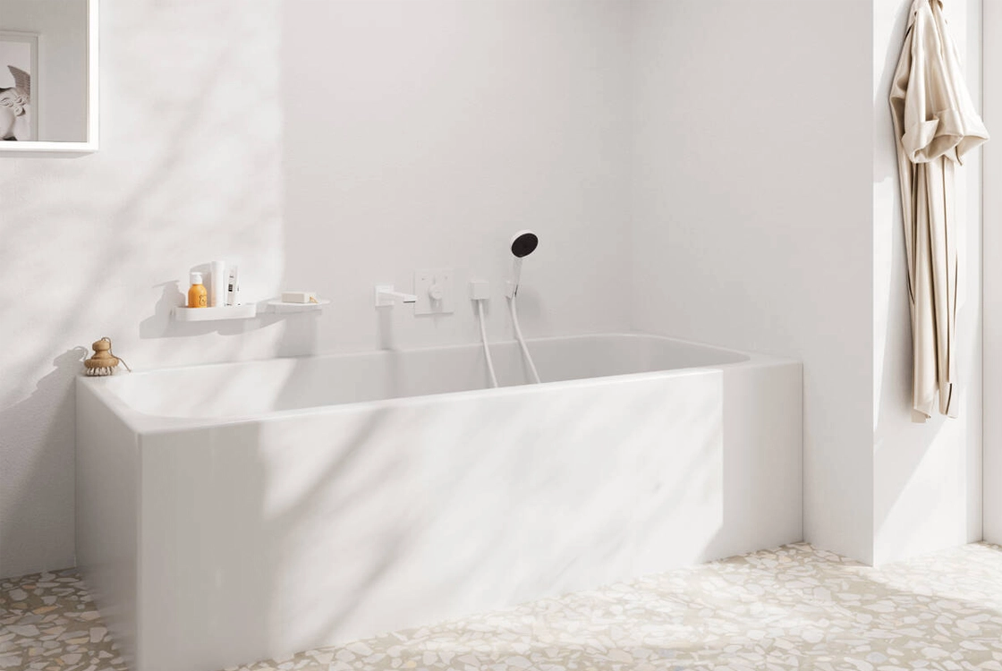 Змішувач для душу Hansgrohe DuoTurn E прихованого монтажу, білий матовий Фото - 2