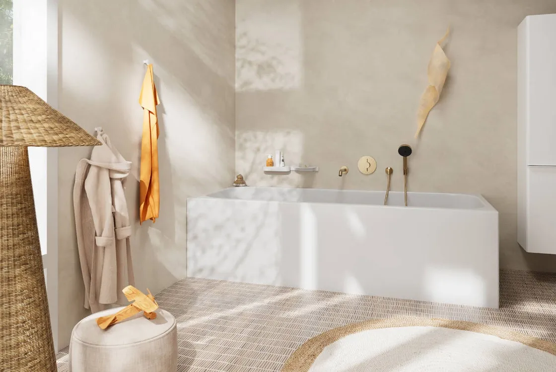 Змішувач для душу Hansgrohe DuoTurn S прихованого монтажу, шліфована бронза Фото - 1