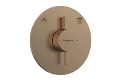 Змішувач для душу Hansgrohe DuoTurn S прихованого монтажу, шліфована бронза