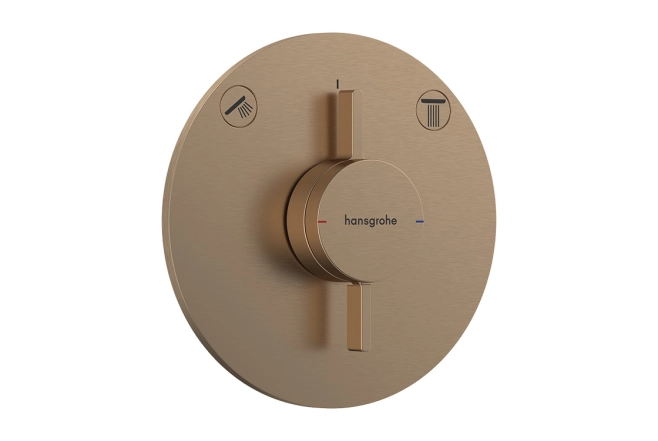 Змішувач для душу Hansgrohe DuoTurn S прихованого монтажу, шліфована бронза