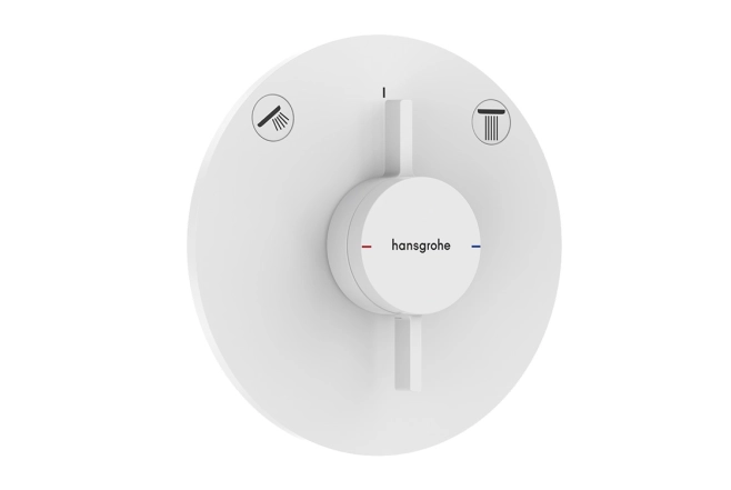 Змішувач для душу Hansgrohe DuoTurn S прихованого монтажу, білий матовий