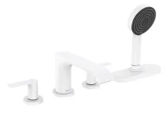 Смеситель врезной на край ванны Hansgrohe Vivenis на 4 отверстия с sBox, белый матовый (75444700)