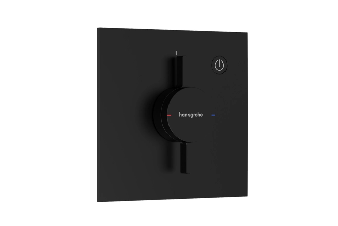 Змішувач для душу Hansgrohe прихованого монтажу DuoTurn E на 1 функцію, матовий чорний (75617670)