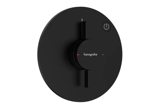 Смеситель для душа Hansgrohe скрытого монтажа DuoTurn S на 1 функцию, матовый черный (75618670)