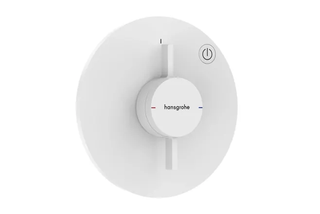 Смеситель для душа Hansgrohe скрытого монтажа DuoTurn S на 1 функцию, матовый белый (75618700)
