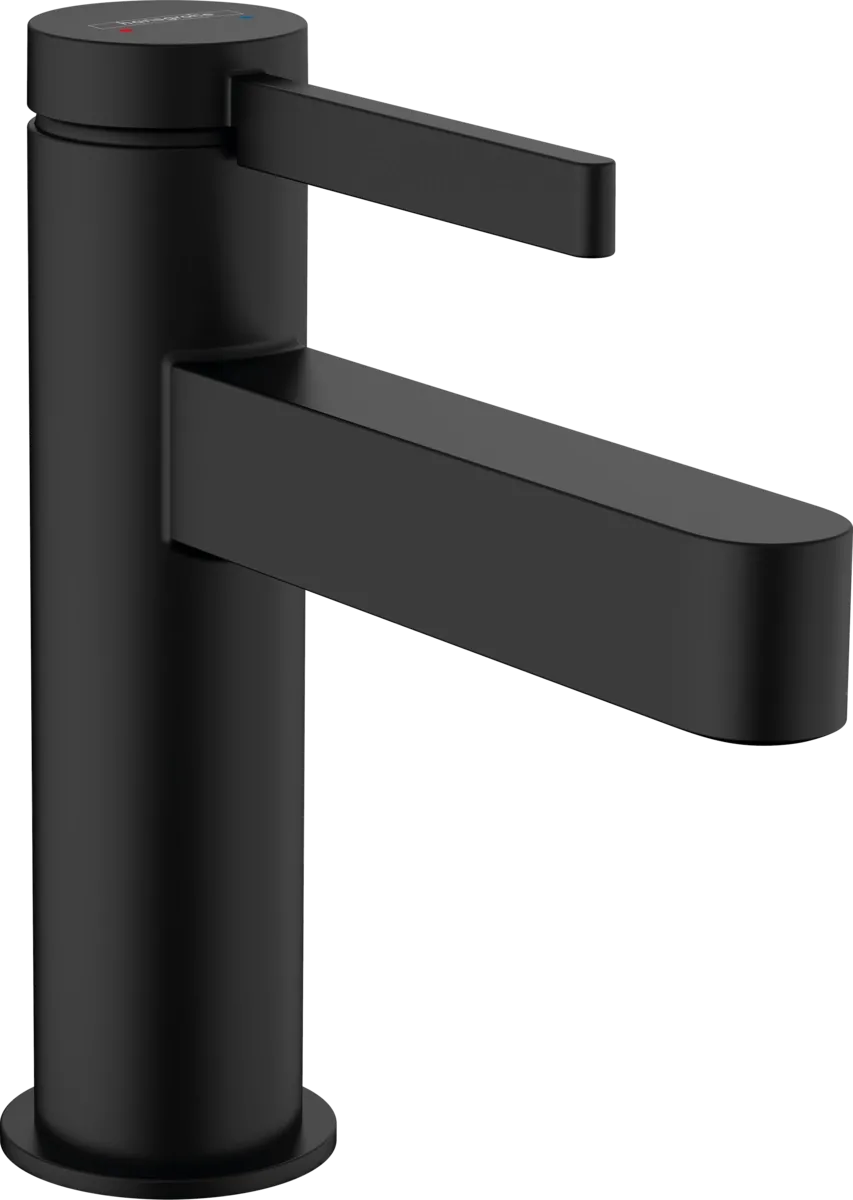 Змішувач для умивальника Hansgrohe Finoris 100 з донним клапаном push-open, чорний матовий (76010670)
