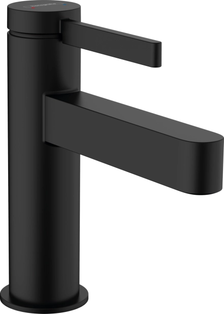 Смеситель для умывальника Hansgrohe Finoris 100 с донным клапаном push-open, черный матовый (76010670)