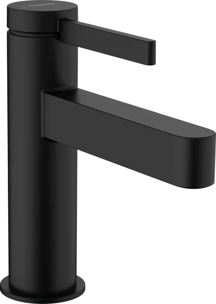 Смеситель для умывальника Hansgrohe Finoris 100 с донным клапаном push-open, черный матовый (76010670)