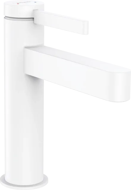 Змішувач  для умивальника Hansgrohe FINORIS, 110 мм., с донним клапаном Push Open, білий матовий