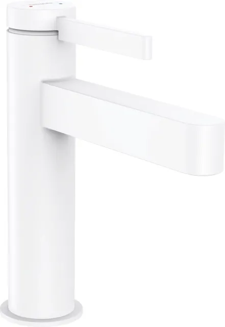 Смеситель для умывальника Hansgrohe FINORIS 110, однорычажный, со сливным набором, белый матовый