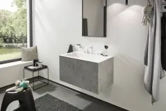 Смеситель для умывальника Hansgrohe Finoris 160 на 3 отверстия с донным клапаном Push-Open, белый матовый (76034700) Фото - 1