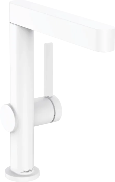 Смеситель для умывальника Hansgrohe Finoris 230 с повротным носиком белый матовый (76060700)