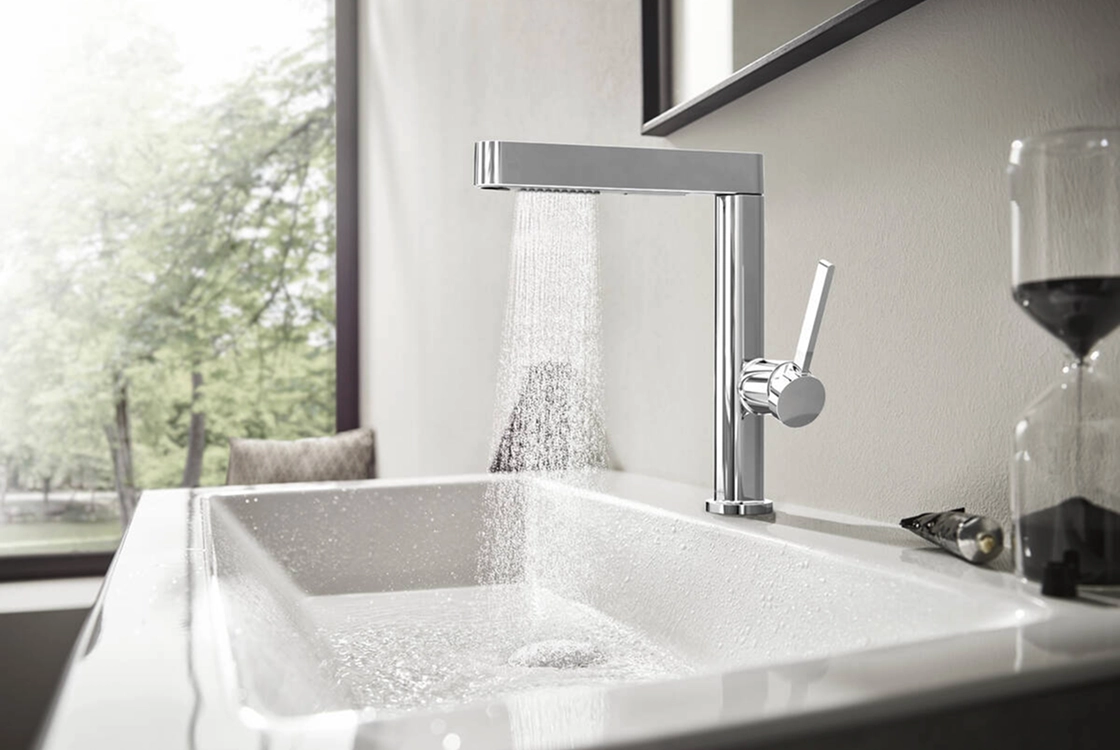 Змішувач Hansgrohe Finoris для умивальника 230, з висувним виливом (76063000) Фото - 1