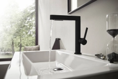 Смеситель для раковины Hansgrohe FINORIS 230 c выдвижным изливом (2 струи), черный матовый,76063670 Фото - 2