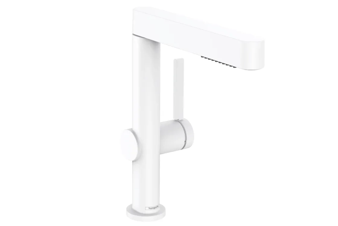Смеситель для умывальника Hansgrohe Finoris Finoris 230 с поворотным изливом, белый матовый (76063700)