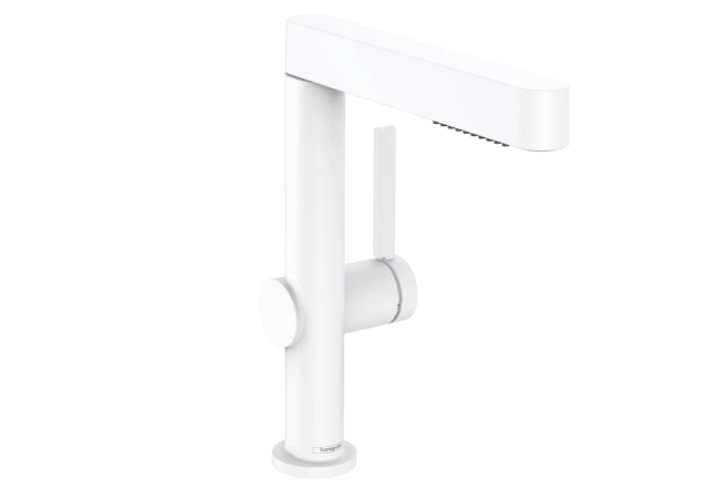Змішувач для умивальника Hansgrohe Finoris Finoris 230 з поворотним виливом, білий матовий (76063700)