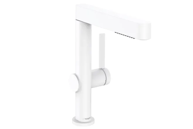 Змішувач для умивальника Hansgrohe Finoris Finoris 230 з поворотним виливом, білий матовий (76063700)